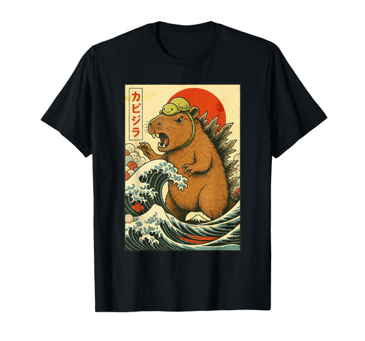 Capzilla Capybara Japanese Capyzilla Funny Mens Womens Kids T-Shirt