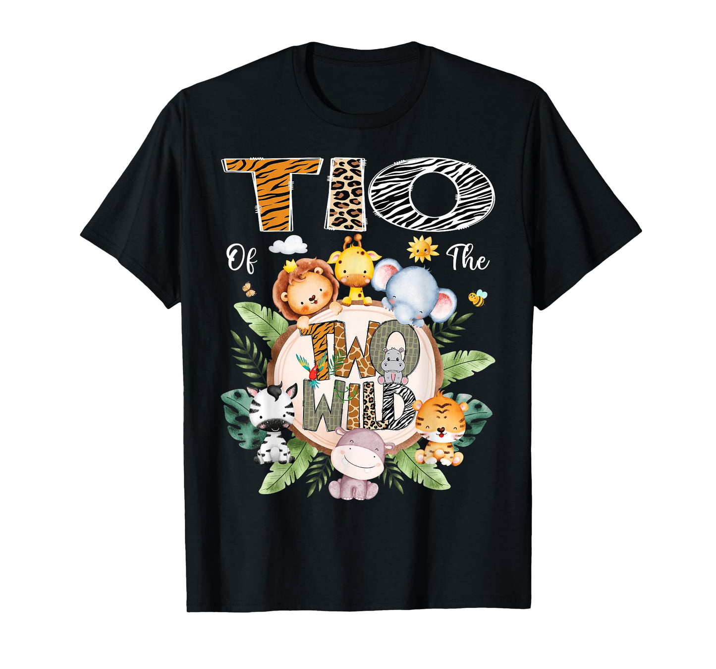 Tio Of The Two Wild 2Nd Birthday Safari Jungle Animal T-Shirt