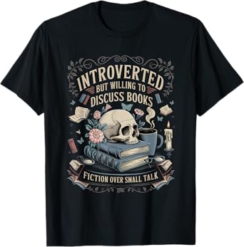 Introverted But Willing to Discuss Books Club Cozy Aesthetic T-Shirt
