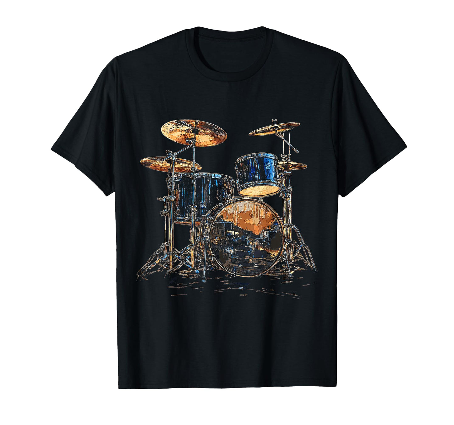 Drumset Music Instrument Motif Art Drumset T-Shirt