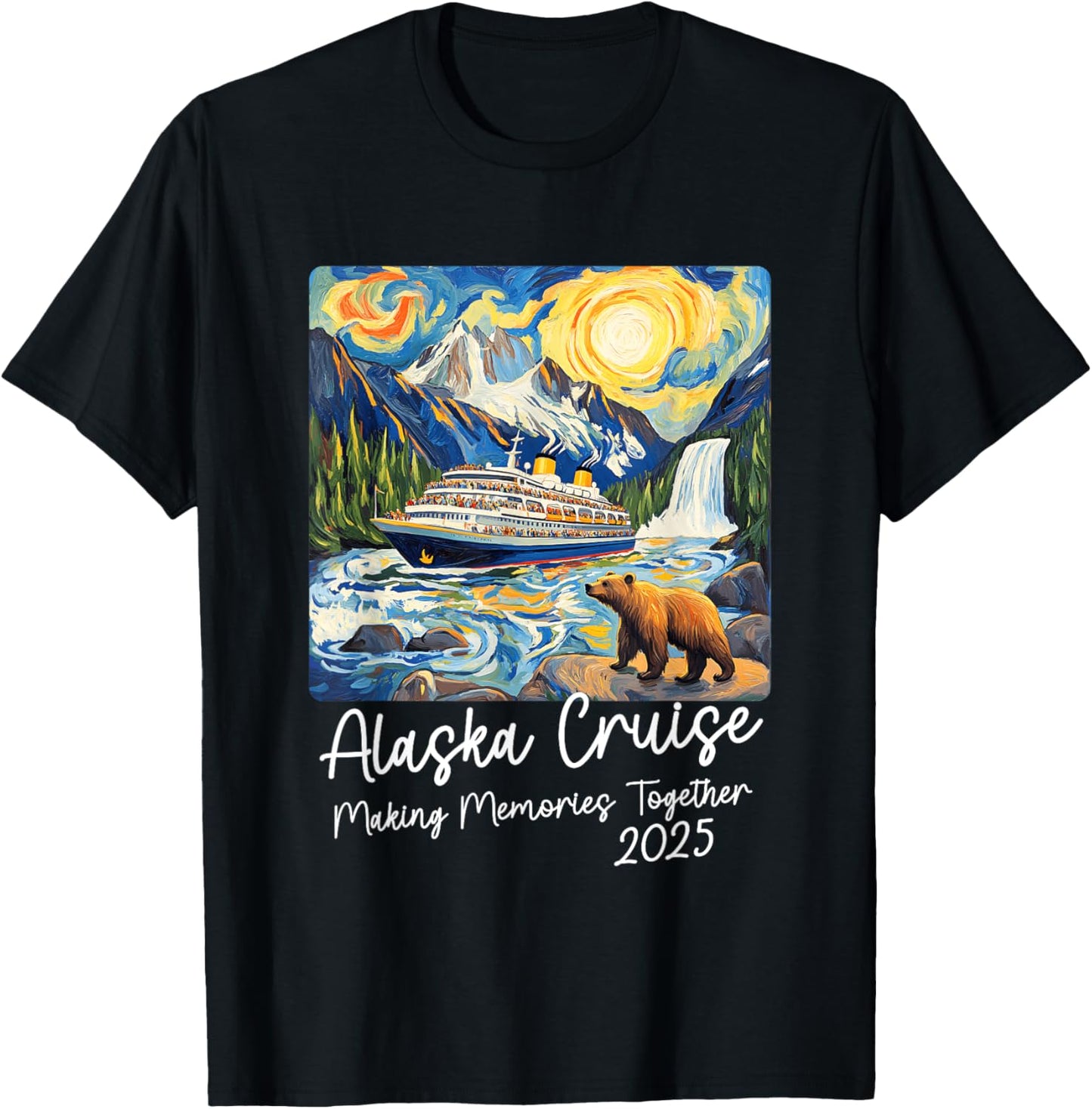 Matching Alaskan Family Friends And Group Alaska Cruise 2025 T-Shirt