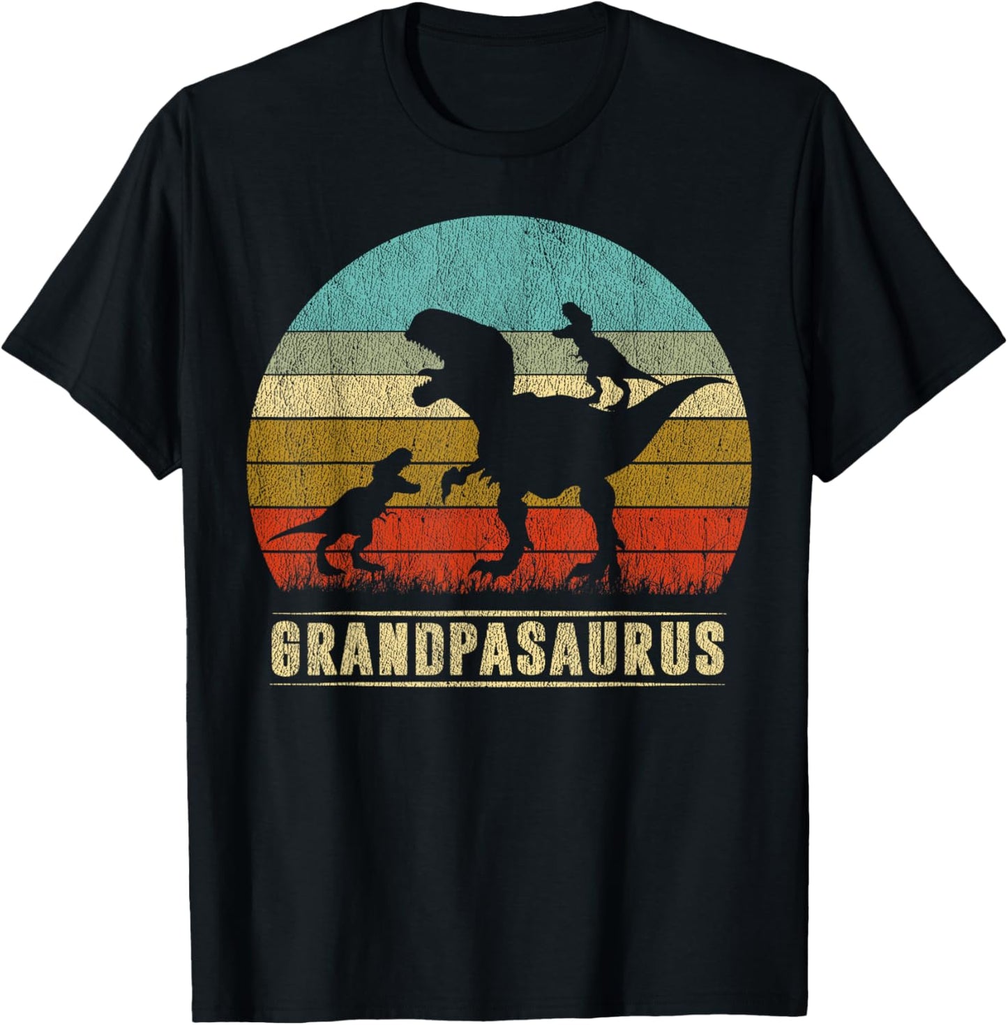 Grandpa Dinosaur Grandpasaurus 2 Two kids Father's Day T-Shirt