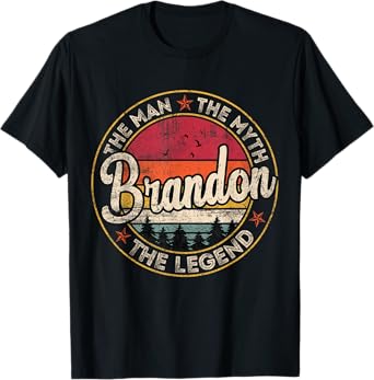 Brandon The Man The Myth The Legend Personalized Name T-Shirt