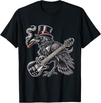Mystical Black Raven Vintage Styles Crowes Music Bands Gifts T-Shirt