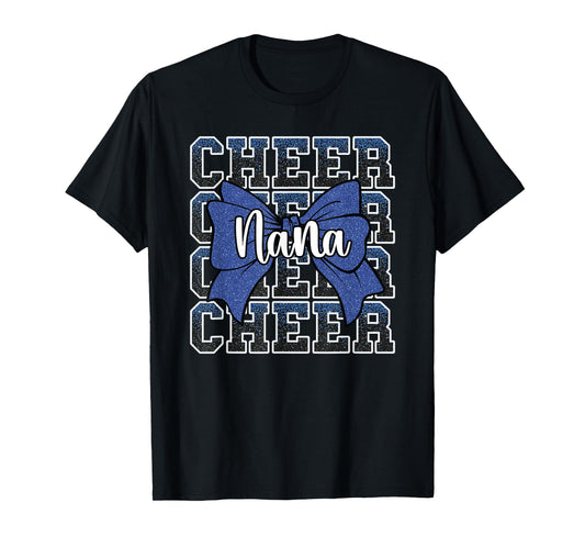 Cheer Nana My Favorite Cheerleader Calls Me Nana Gigi Blue T-Shirt