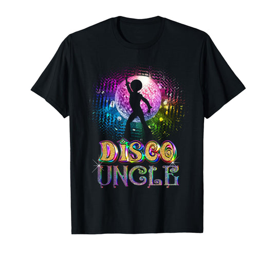 Funny Disco Uncle - Retro 70's Seventies Themed Disco Ball T-Shirt