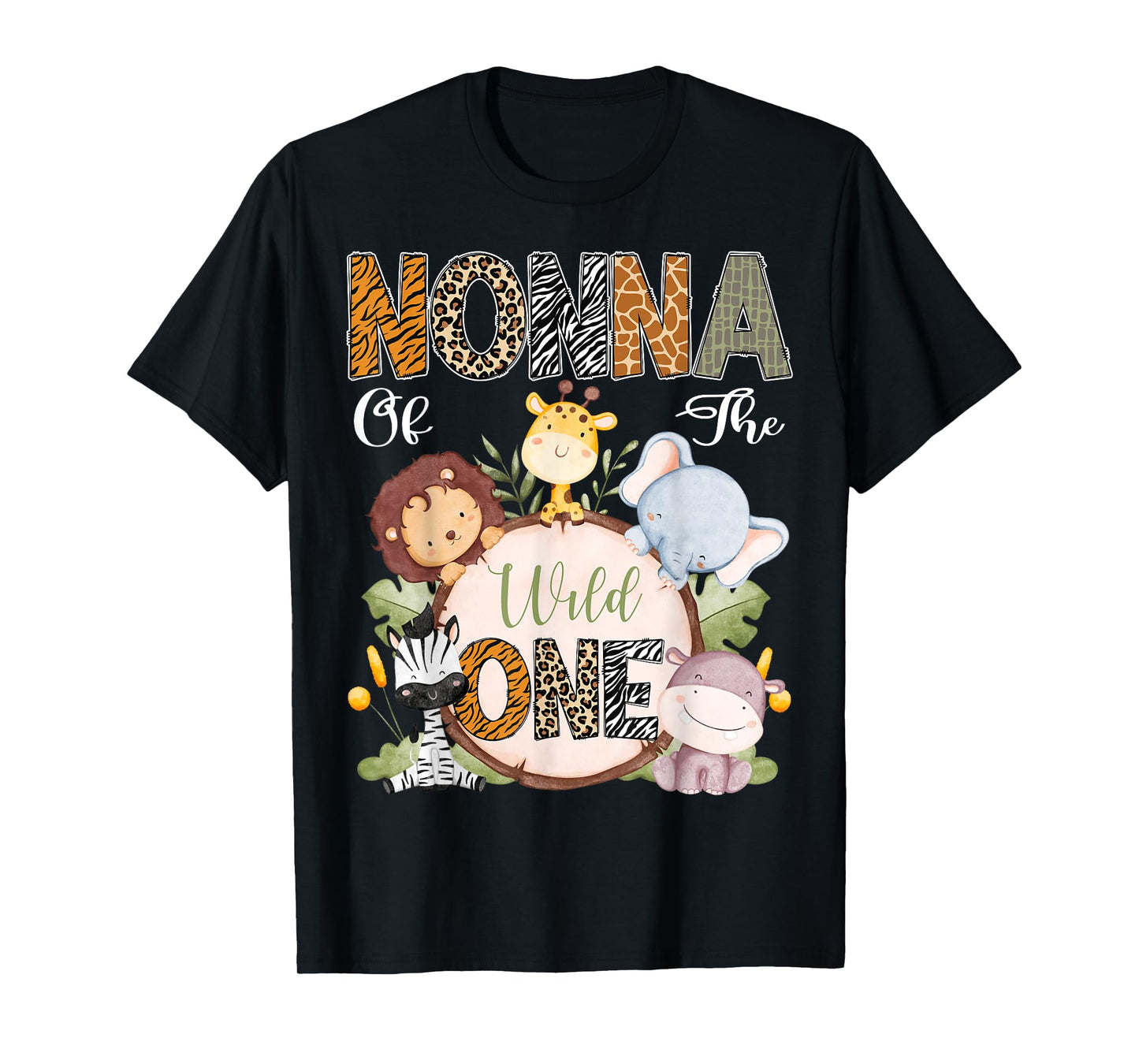 Nonna Of The Wild One 1St Birthday Safari Woodland T-Shirt