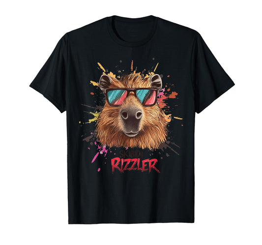 Funny Skibidi Toilet Rizzler Capybara Rizz Meme T-Shirt