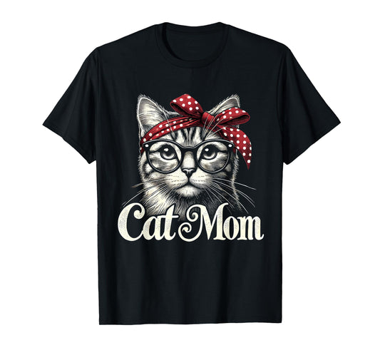 Funny Cat Mom Cat Lovers Mothers Day T-Shirt