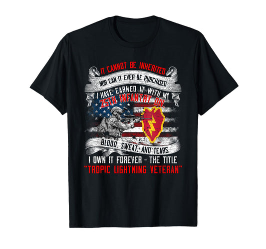 25th Infantry Division 25 ID Tropic Lightning Division T-Shirt