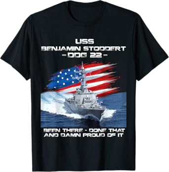 USS Benjamin Stoddert DDG-22 Destroyer Ship Veteran Xmas T-Shirt
