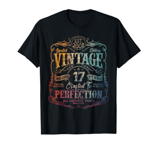 Vintage 2008 Limited Edition Shirt 17 year old 17th Birthday T-Shirt