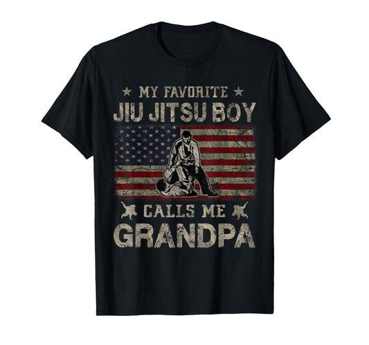 My Favorite Jiu Jitsu Boy Calls Me Grandpa Father's Day T-Shirt