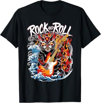 Oni Demon Rock Cat Classic Japanese Samurai Cat Dark Irezumi T-Shirt for Men Women
