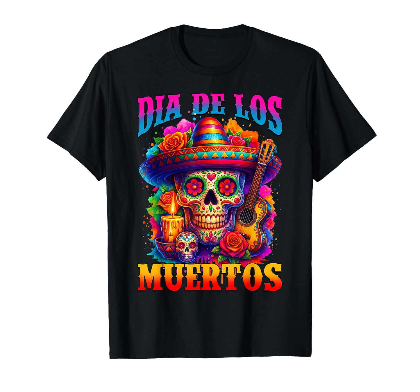 Dia De Los Muertos Day of The Dead Sugar Skull Halloween Men T-Shirt