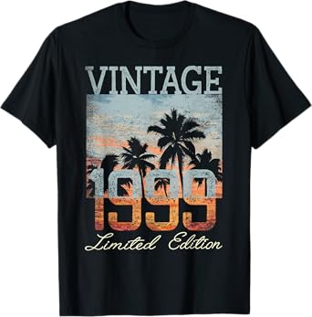 Vintage 1999 Limited Edition 26th Birthday 26 Year Old Gifts T-Shirt