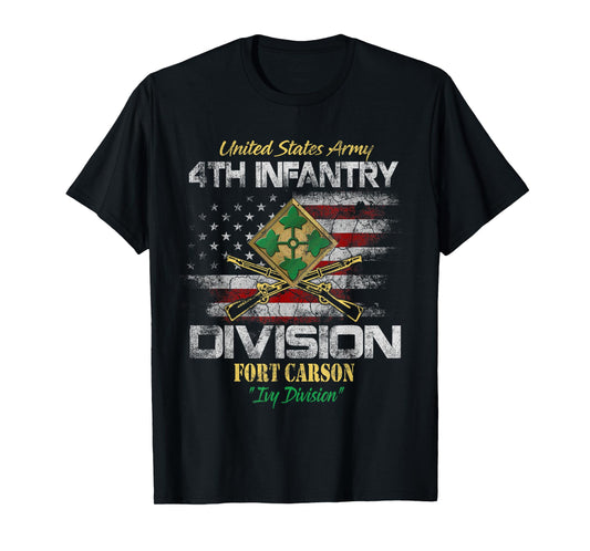 4th Infantry Division Veteran Shirt Fort Carson Patriotic T-Shirt