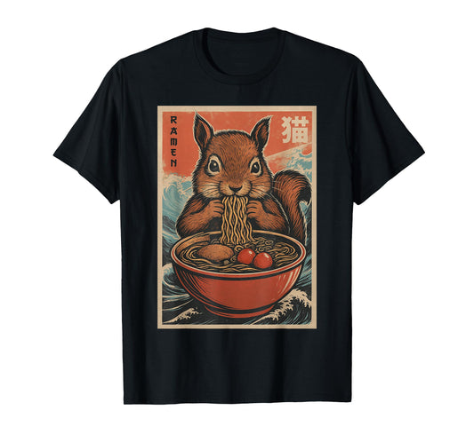 Anime Squirrel Ramen Japanese Kawaii Gifts For Men Women Kid T-Shirt