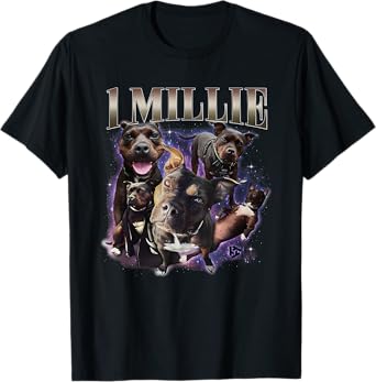 1 Millie Bulldog Picture Collage Men Women T-Shirt