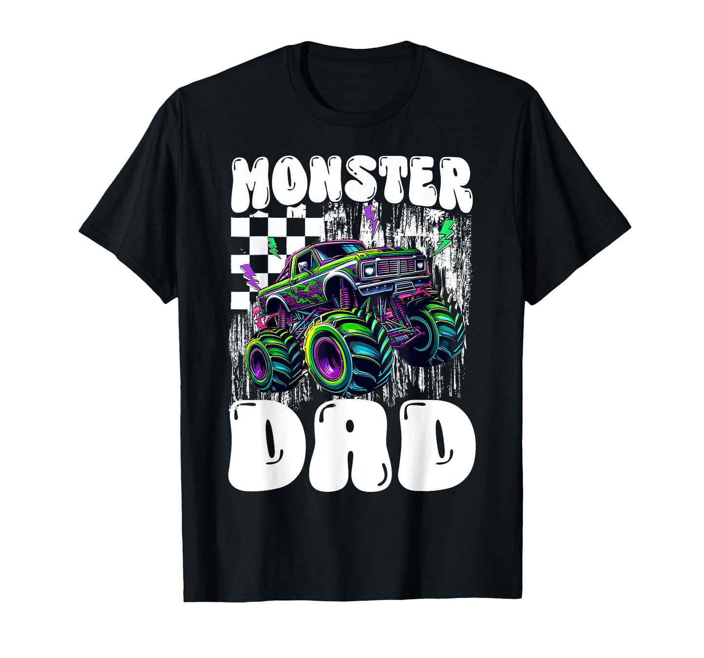 Monster Truck Dad Of Birthday Boy Family Matching Party T-Shirt