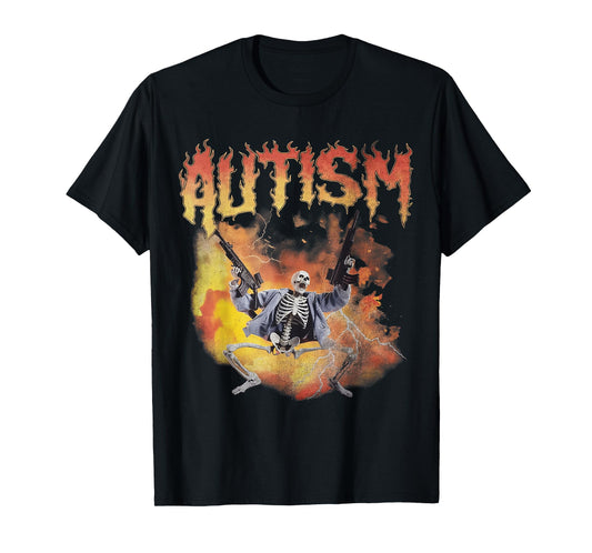 Autism Skeleton Funny Oddly Specific Dank Meme T-Shirt