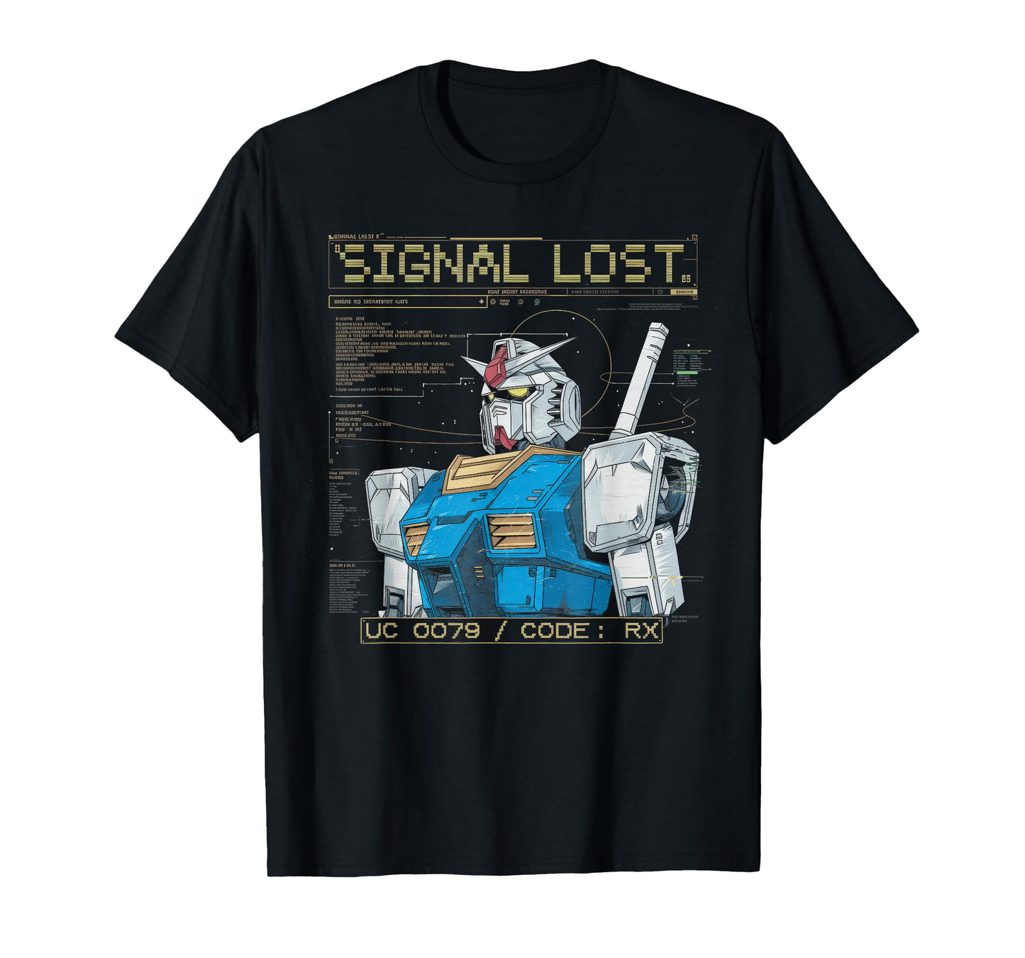 Mecha Tshirt Japanese Mecha Robot Head Anime Art Ukiyo-E T-Shirt