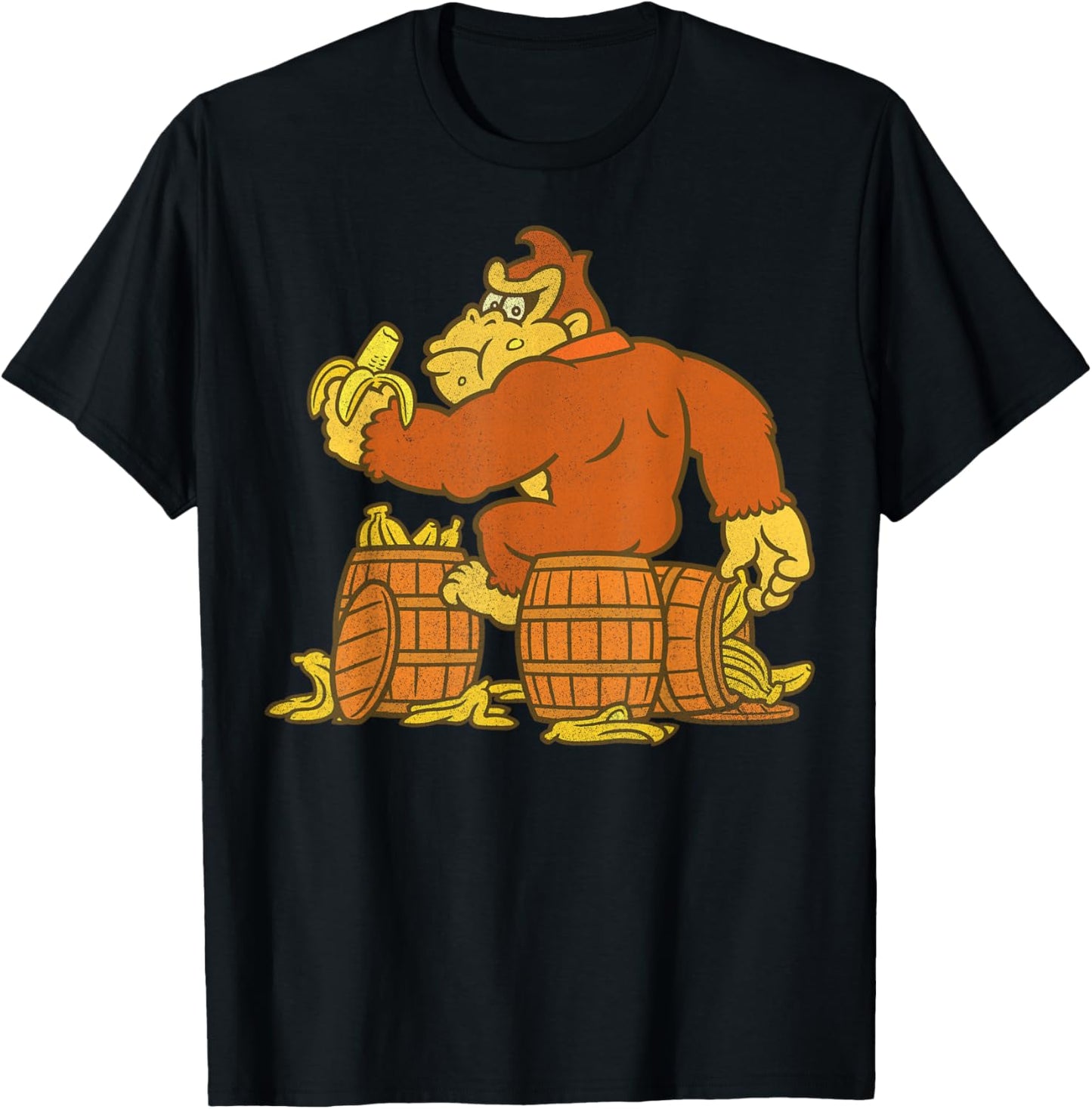 Super Mario Donkey Kong Bananas On Barrel T-Shirt