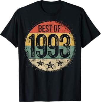 Best Of 1993 32nd Birthday Gifts For Men Women 32 Year Old T-Shirt