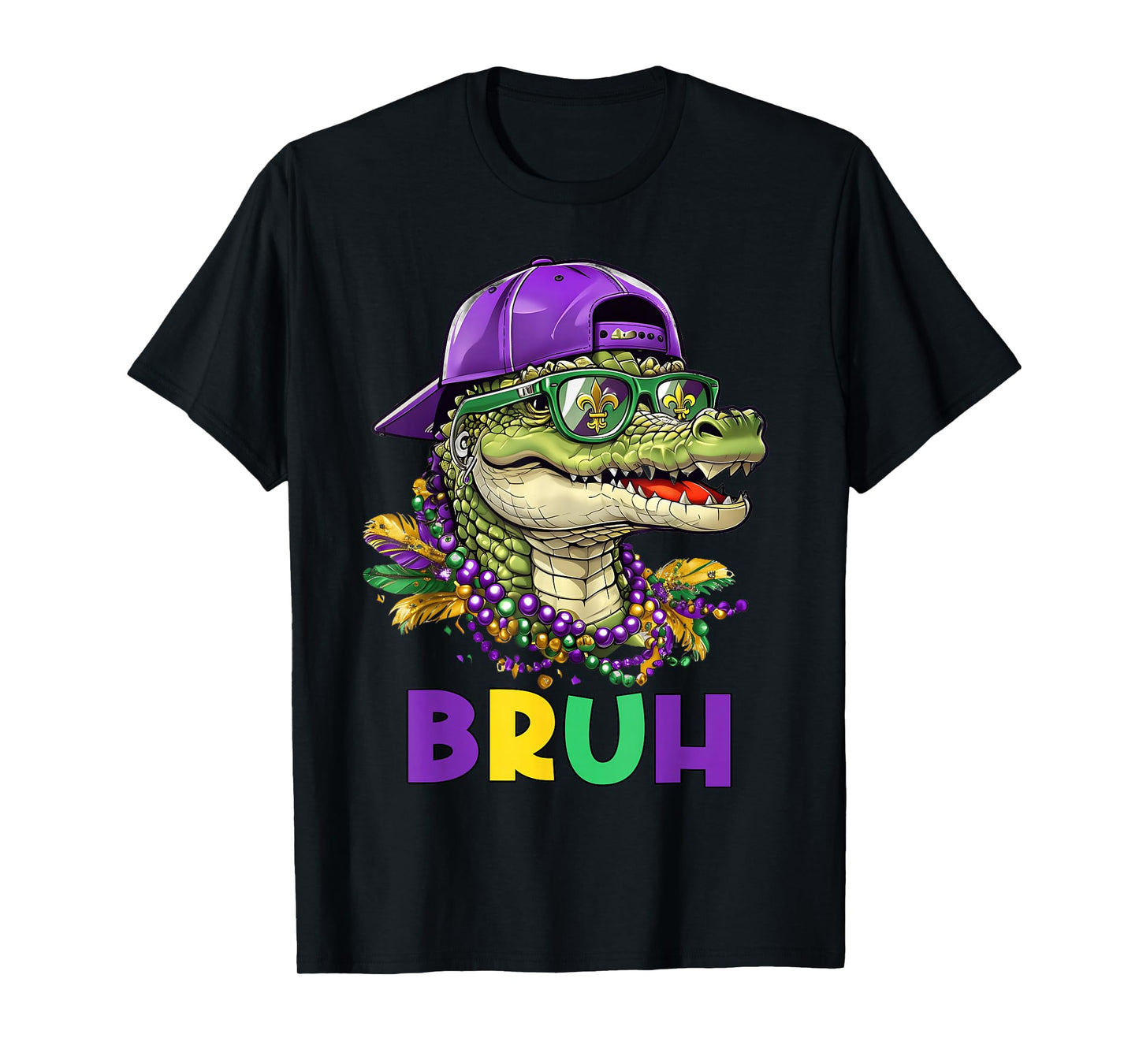 Mardigator Alligator Bruh Mardi Gras Costume Teens Boys Kids T-Shirt