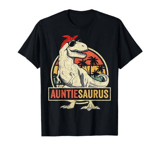 Auntiesaurus T Rex Dinosaur Aunt Saurus Family Matching T-Shirt