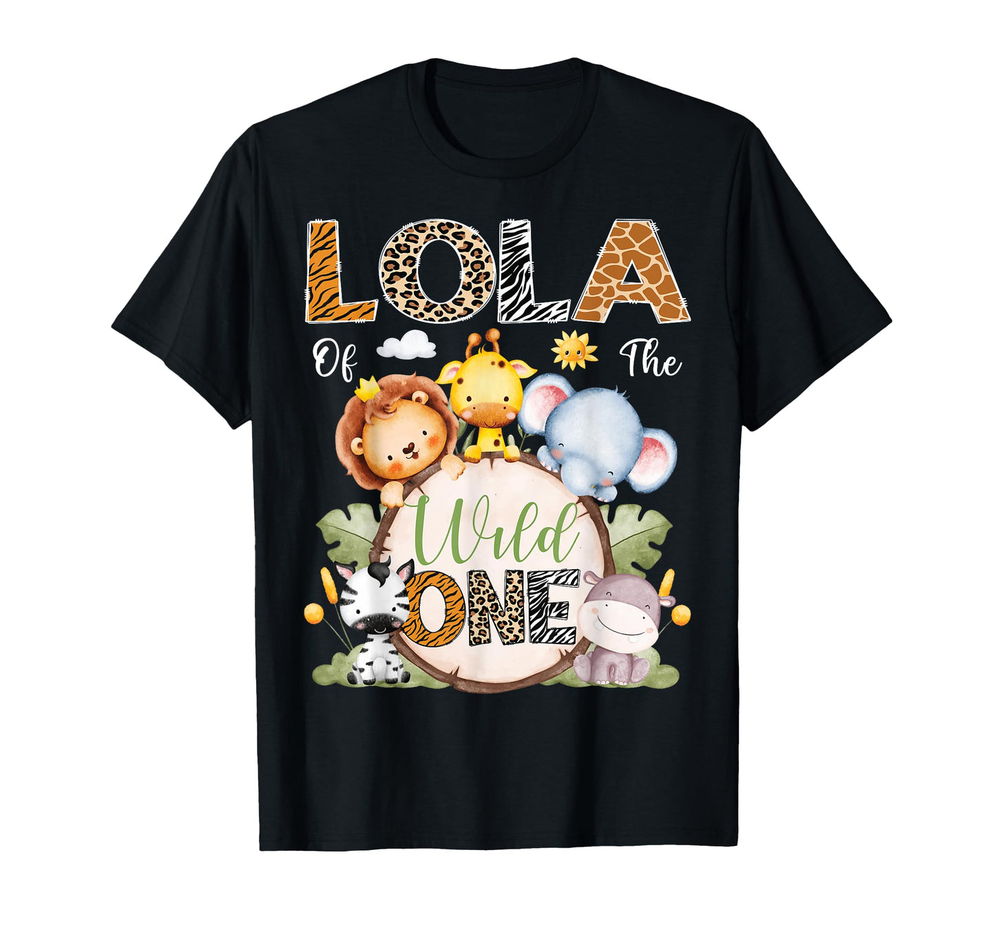 Lola Of The Wild One 1St Birthday Boy Safari Jungle T-Shirt