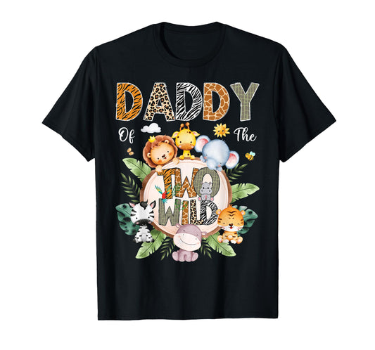 Daddy Of The Two Wild 2Nd Birthday Safari Jungle Animal T-Shirt