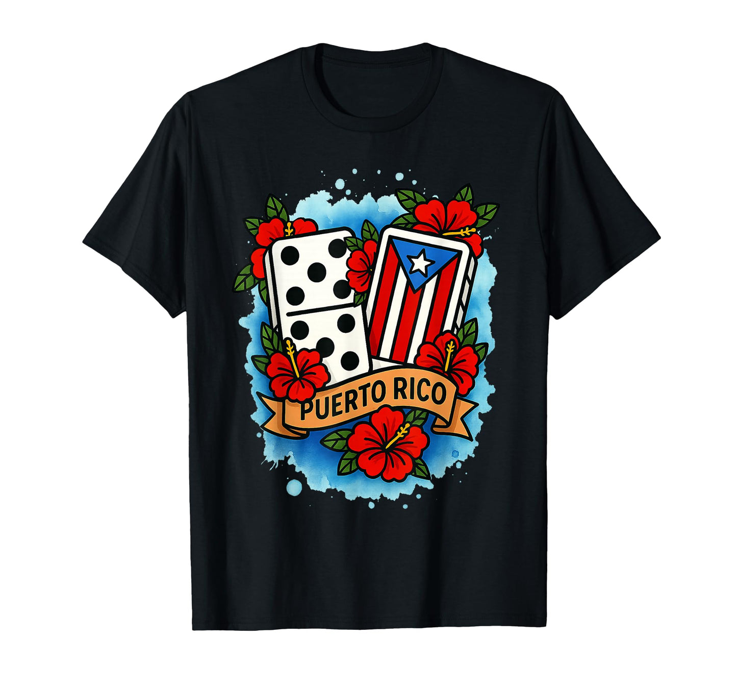 Puerto Rico Dominoes Player Puerto Rico Souvenir El Domino T-Shirt
