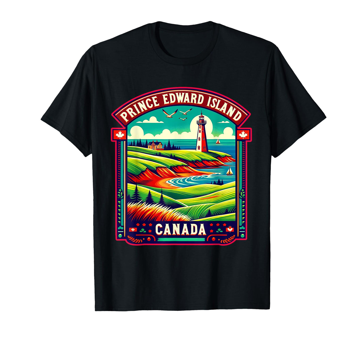 Prince Edward Island Canada Shirt Family Trip Vintage Retro T-Shirt