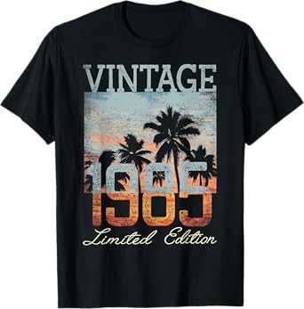 Vintage 1985 Limited Edition 40th Birthday 40 Year Old Gifts T-Shirt