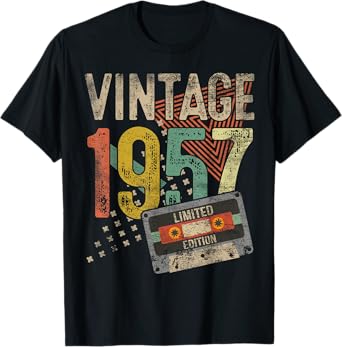 Vintage 1957 68th Birthday Gifts For Men Women 68 Year Old T-Shirt