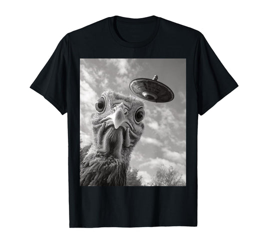 Funny Turkey Selfie UFO Thanksgiving T-Shirt