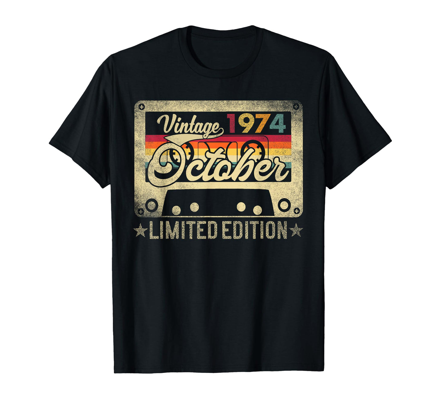 October 1974 Retro 51st Birthday Limited Edition Vintage T-Shirt