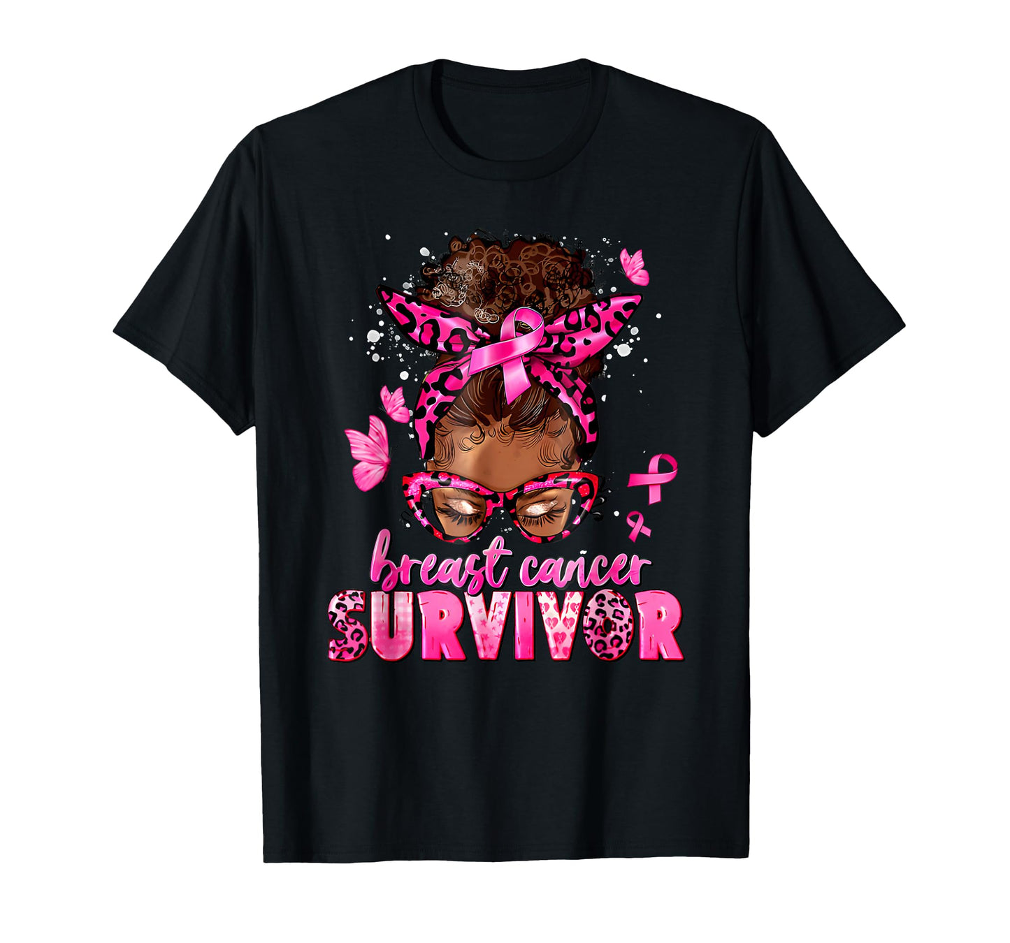 Breast Cancer Awareness Survivor Black Women Melanin Warrior T-Shirt