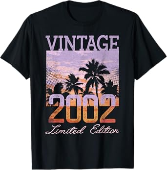 Vintage 2002 Limited Edition 23rd Birthday 23 Year Old Gifts T-Shirt