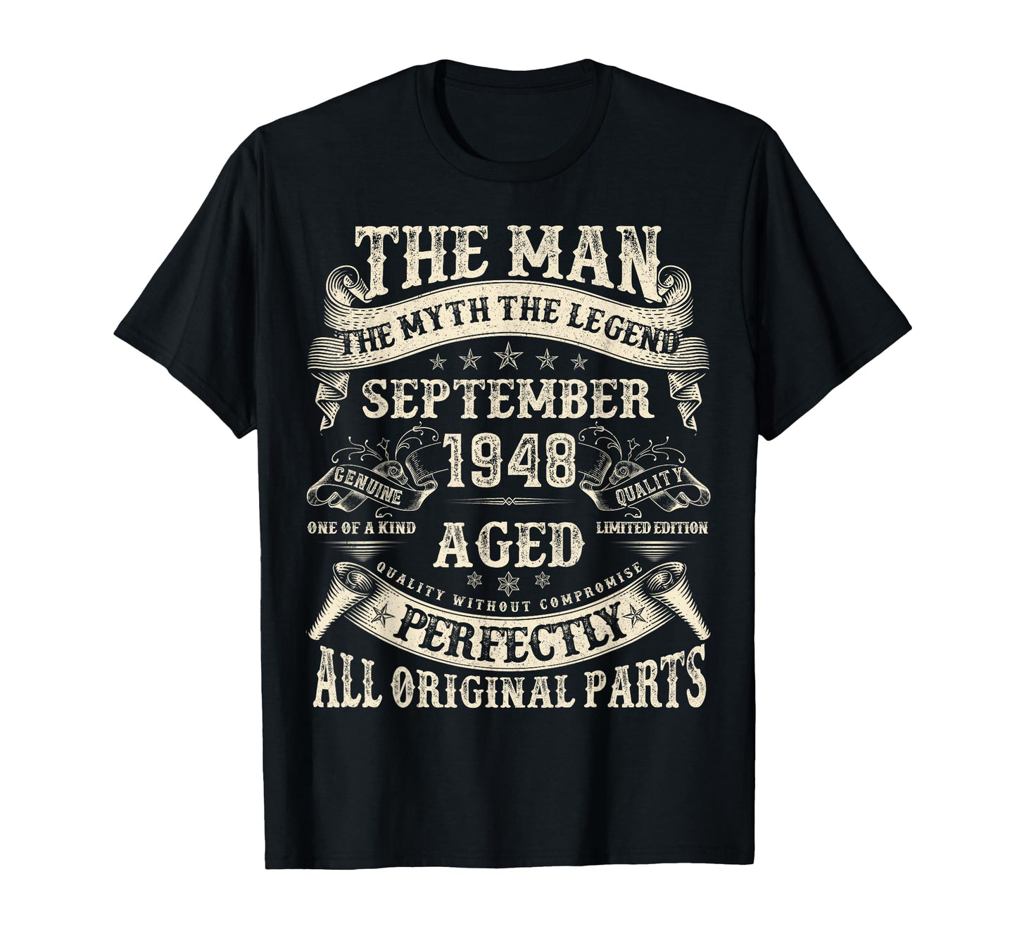 September 1948 77 Year Old Bday Gifts for Men 77th Birthday T-Shirt