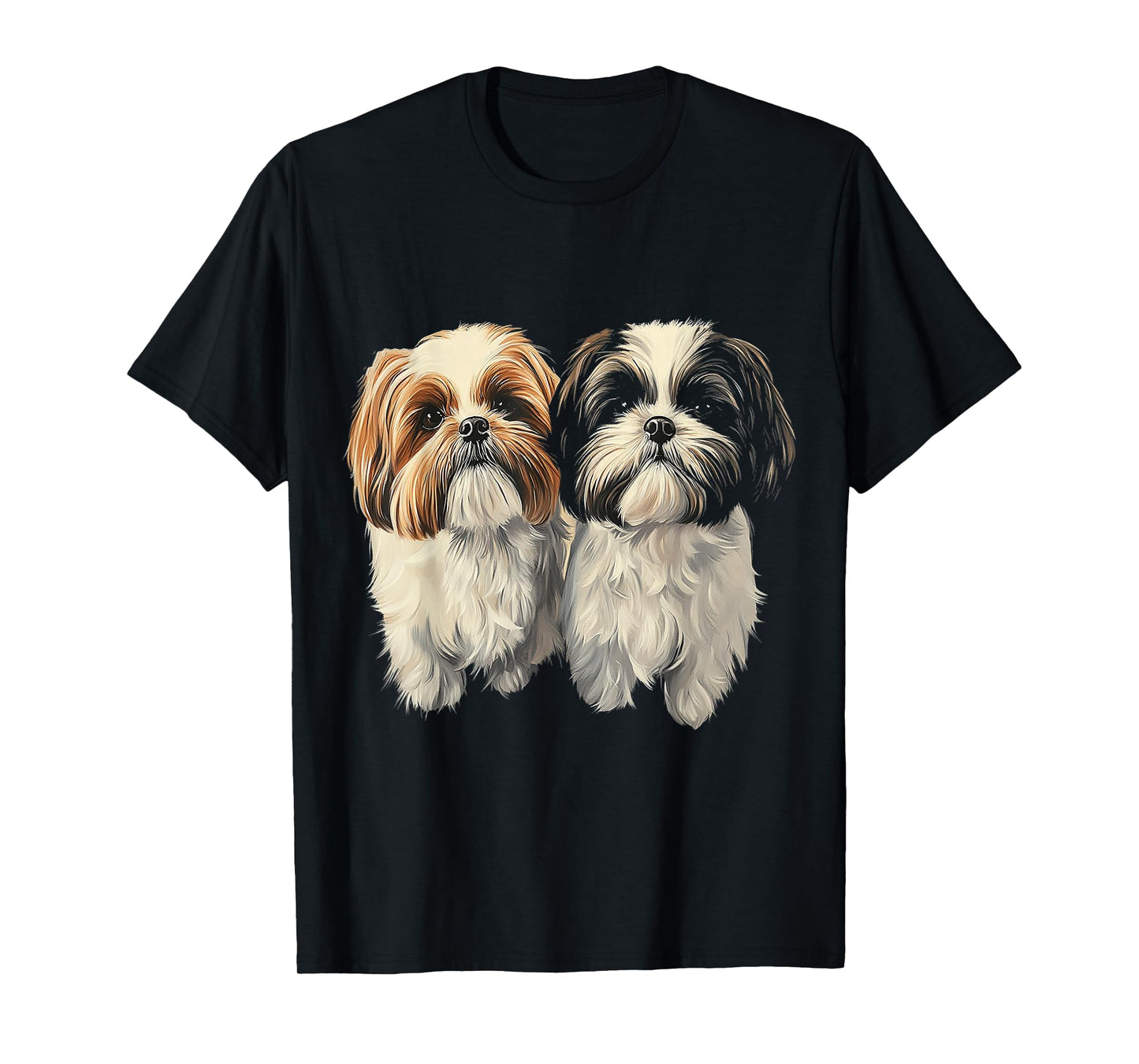 Shih Tzu Dog Motif Pet Artwork Shih Tzu T-Shirt for Men Women Kids