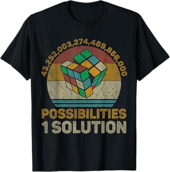 One Solution Vintage Math Speedcubing Lovers T-Shirt