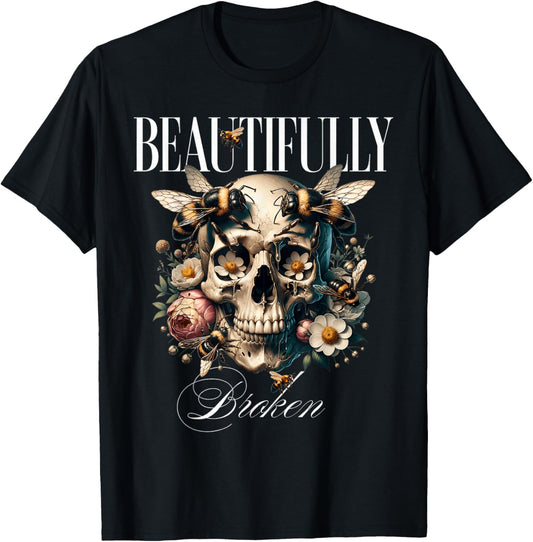 Beautifully Broken Tshirt For Men Women Vintage Retro T-Shirt