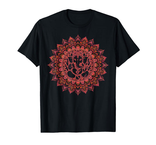 Hindu Ganesha Puja Elephant God India Meditation Yoga Murti T-Shirt