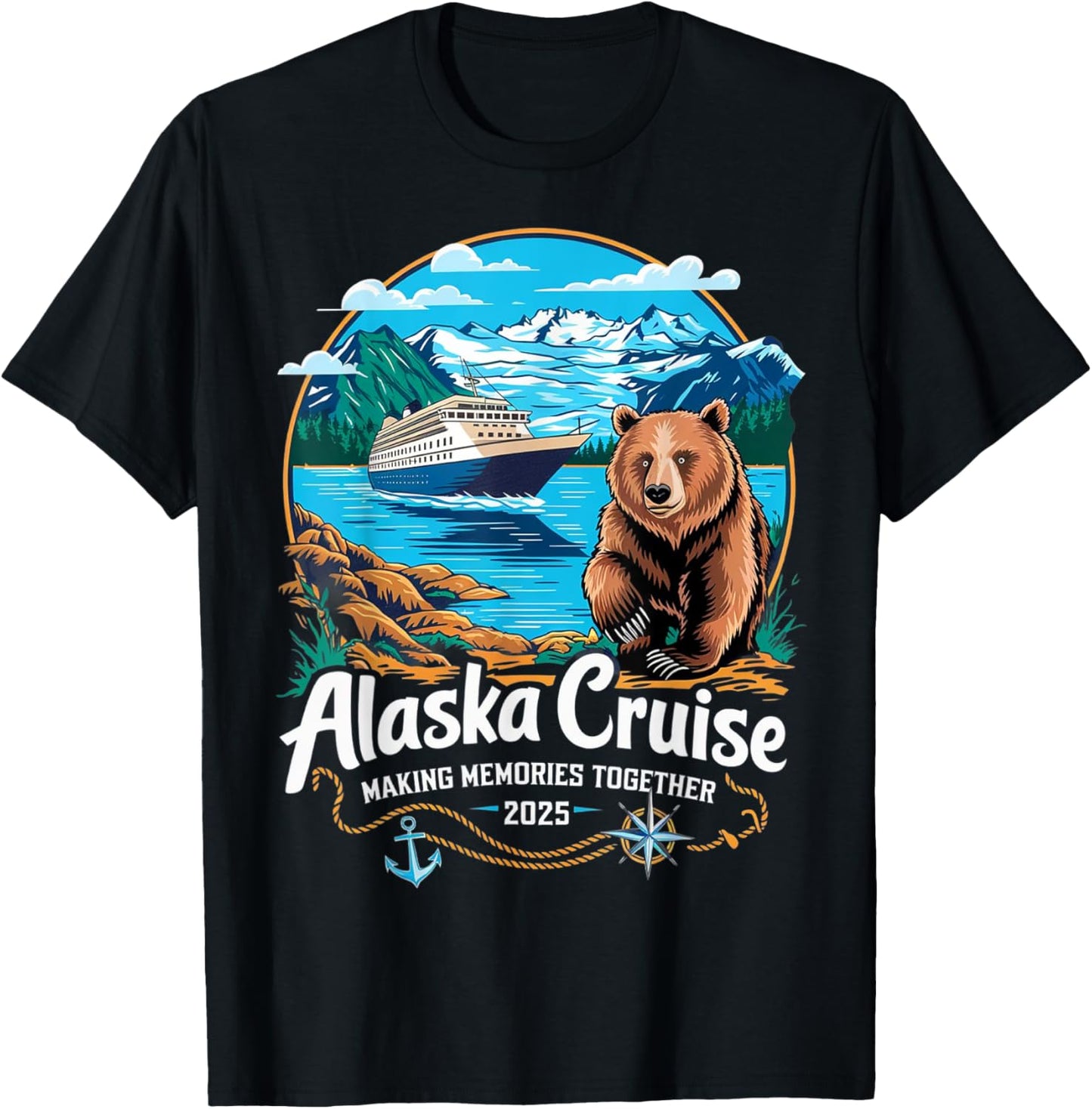 Matching Family Friends and Group Alaskan Alaska Cruise 2025 T-Shirt