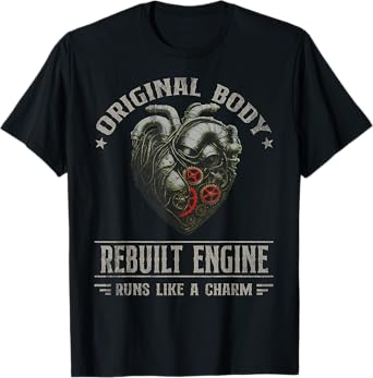 Vintage Open Heart Surgery Transplant Recovery Mens Womens T-Shirt