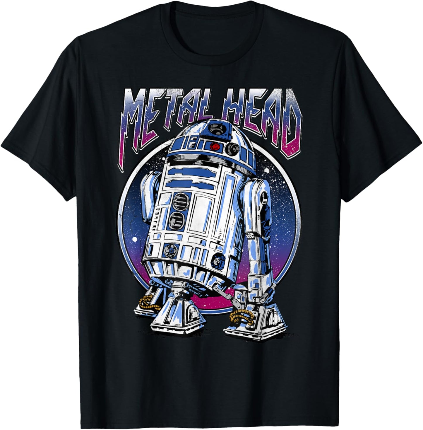Star Wars R2D2 Metal Head Vintage Disney+ T-Shirt