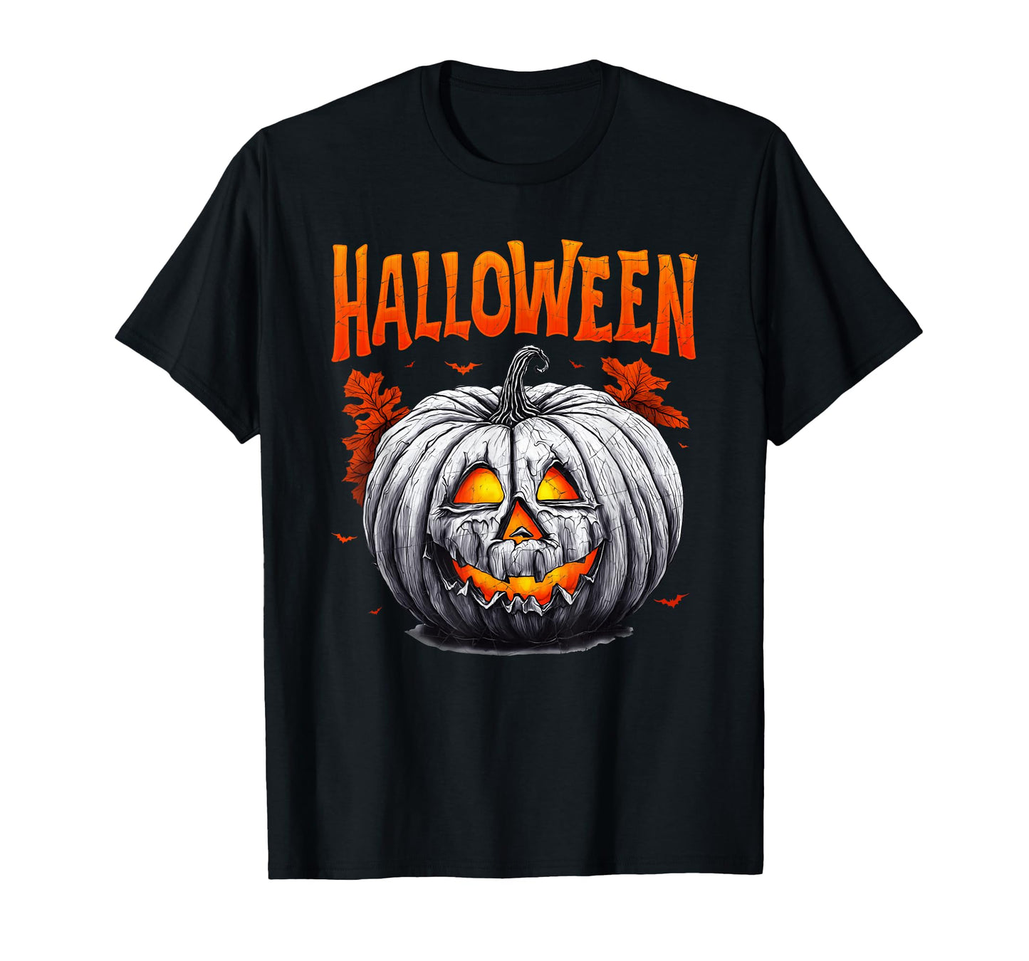 Funny Jack O Lantern Face Pumpkin Halloween Costume Men Boys T-Shirt