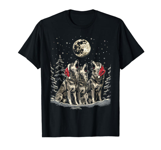 Wolf - Funny Merry Christmas Santa Matching Family Holiday T-Shirt